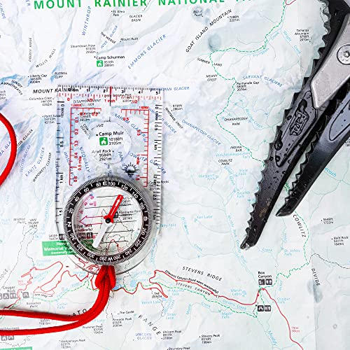 Ultra Lightweight Baseplate Map Compass for Navigation