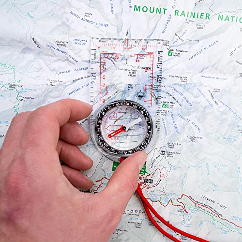 Ultra Lightweight Baseplate Map Compass for Navigation
