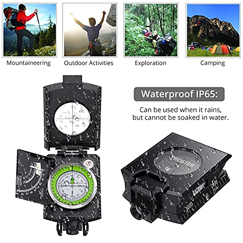 Waterproof Metal Hiking Compass with Carry Bag