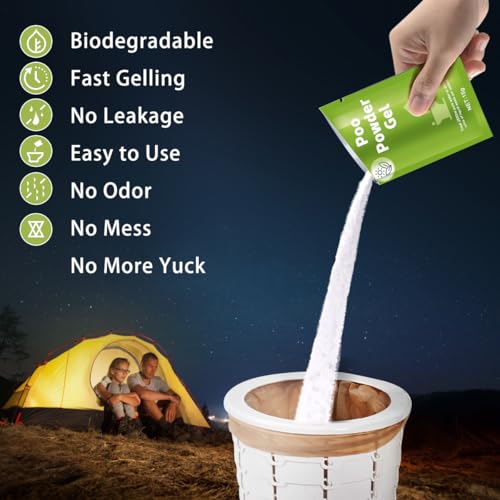 30 Pcs Eco-Friendly Toilet Gel for Camping