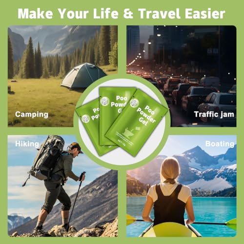 30 Pcs Eco-Friendly Toilet Gel for Camping