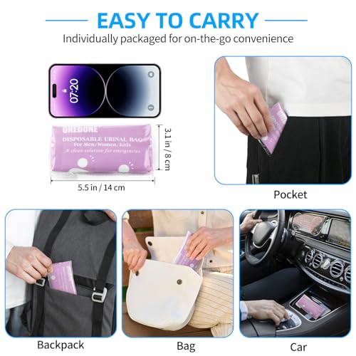 Portable Emergency Urine Bags 12 Pack