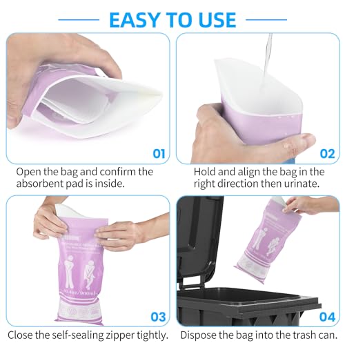 Portable Emergency Urine Bags 12 Pack
