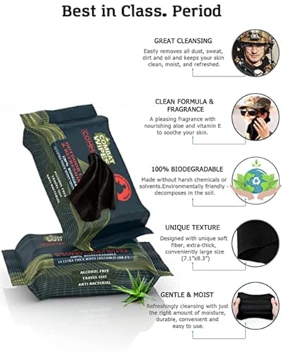 Biodegradable Camouflage Wet Wipes - 25 Pack