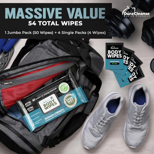Men's XL No Rinse Body Wipes - 2 Pack
