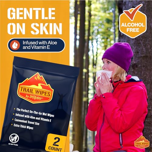 Biodegradable Camping Body Wipes with Aloe