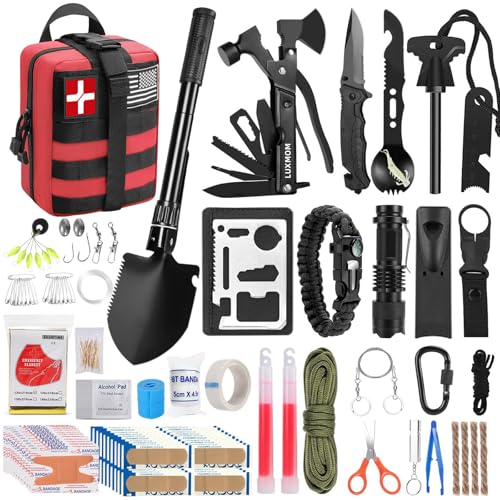 LUXMOM 142-Piece Survival and First Aid Kit