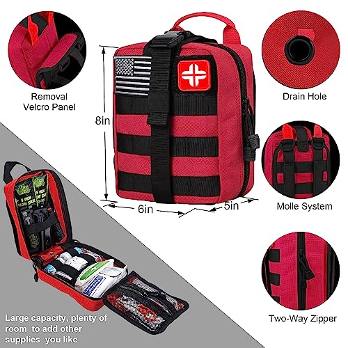 LUXMOM 142-Piece Survival and First Aid Kit