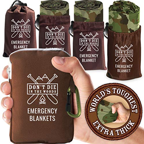 Toughest Thermal Mylar Emergency Blankets - 4-Pack