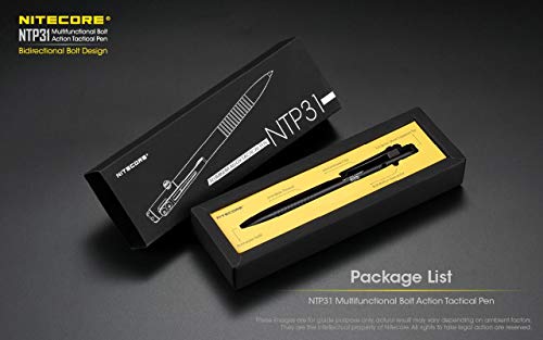 Nitecore NTP31 Aluminum Multifunctional Bolt Action Design Tactical Pen