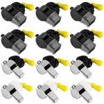MISUYACO 12 Sport Whistles with Neck Lanyard
