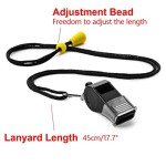 MISUYACO 12 Sport Whistles with Neck Lanyard