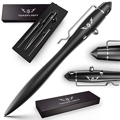 Tactical Pen Bolt Action Pen - EDC Pen for Self Defense for Women or Men - Black Pen Gadgets for Men, Gift from Daughter or Son | Christmas Stocking Stuffer or Husband Gifts from Wife