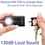130dB Rechargeable Safety Alarm with Strobe Light