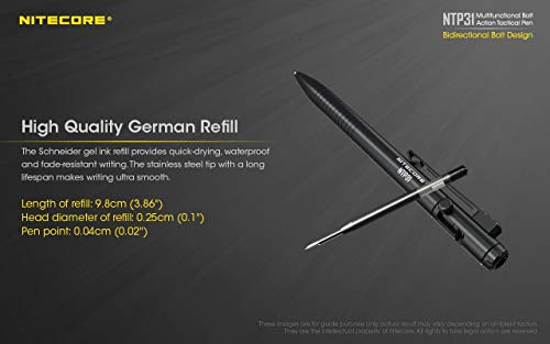 Nitecore NTP31 Aluminum Multifunctional Bolt Action Design Tactical Pen