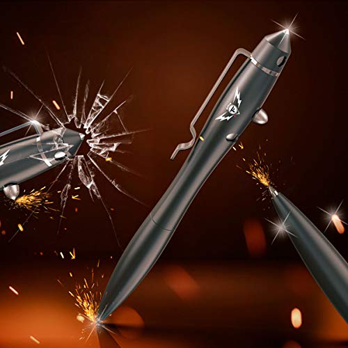 Tactical Pen Bolt Action Pen - EDC Pen for Self Defense for Women or Men - Black Pen Gadgets for Men, Gift from Daughter or Son | Christmas Stocking Stuffer or Husband Gifts from Wife