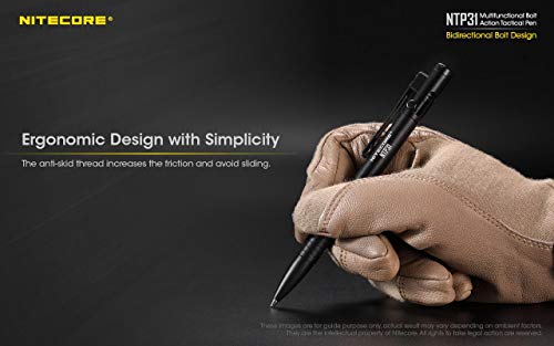 Nitecore NTP31 Aluminum Multifunctional Bolt Action Design Tactical Pen