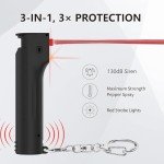 Women's Self-Defense Keychain: Pepper Spray & Alarm