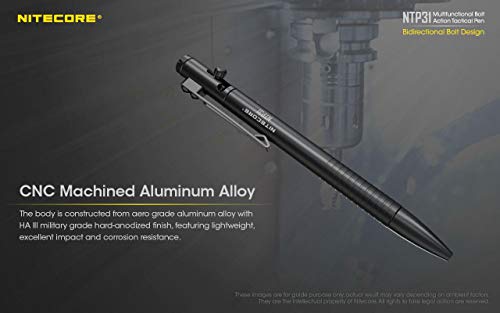 Nitecore NTP31 Aluminum Multifunctional Bolt Action Design Tactical Pen