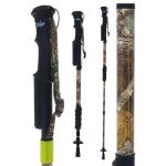 Adjustable Stun Gun Hiking Staff with Flashlight