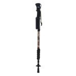 Adjustable Stun Gun Hiking Staff with Flashlight