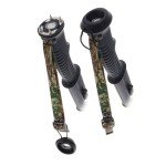 Adjustable Stun Gun Hiking Staff with Flashlight