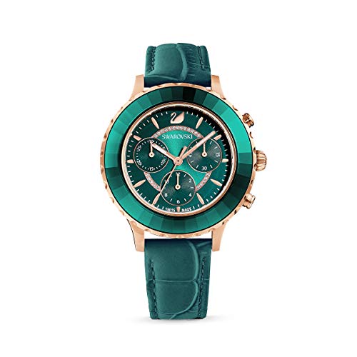 Green Crystal SWAROVSKI Octea Lux Chrono Watch