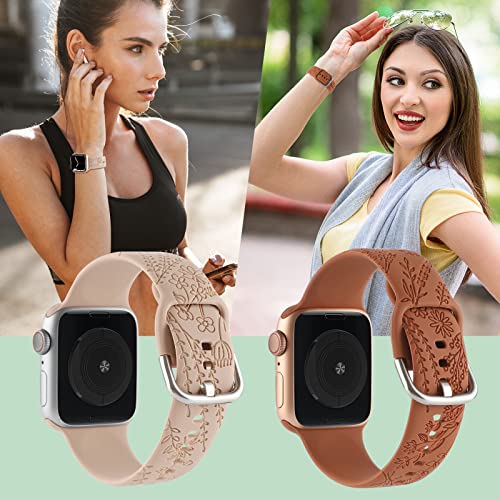 Wildflower Silicone Apple Watch Band - 38/40/41mm