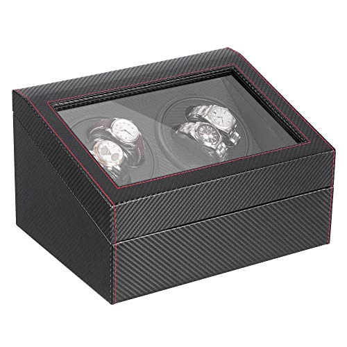 4-Motor Automatic Watch Winder with Leather Case