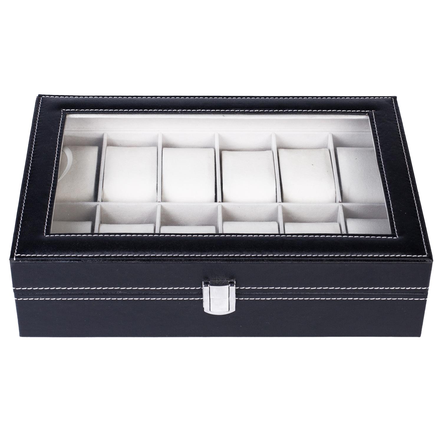 Ktaxon 12 Slot Watch Storage Box