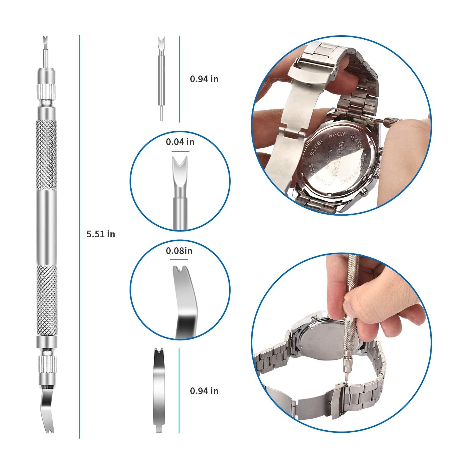 6 Piece Watch Band Link Repair Tool Kit