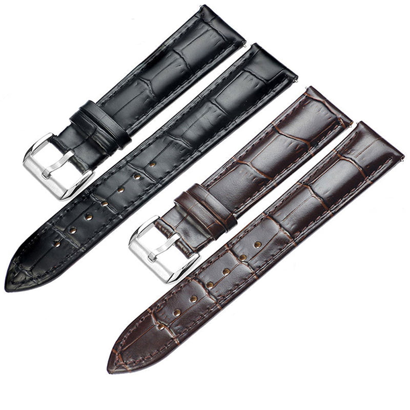 Rosnek Leather Watch Strap with Butterfly Clasp