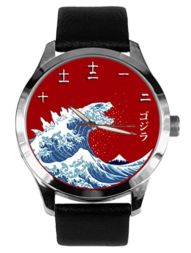 Japanese Godzilla Kanji Brass Watch Art Collectible