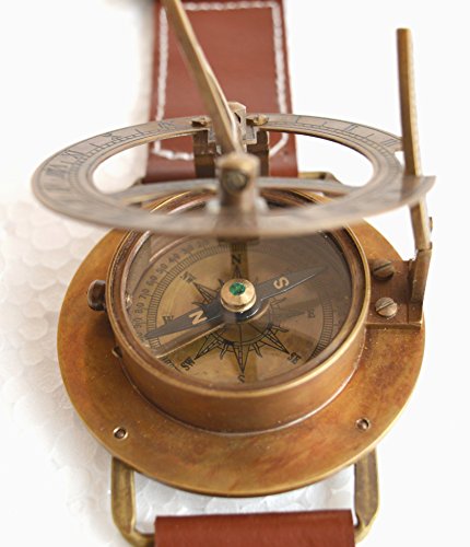 Antique Brass Wrist Watch Compass - Nautical Gift