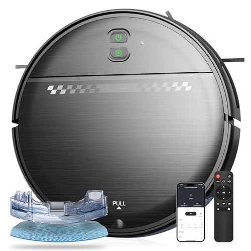 MANVN Robot Vacuum/Mop Combo, Wi-Fi/APP/Alexa, Self-Charging, Silent