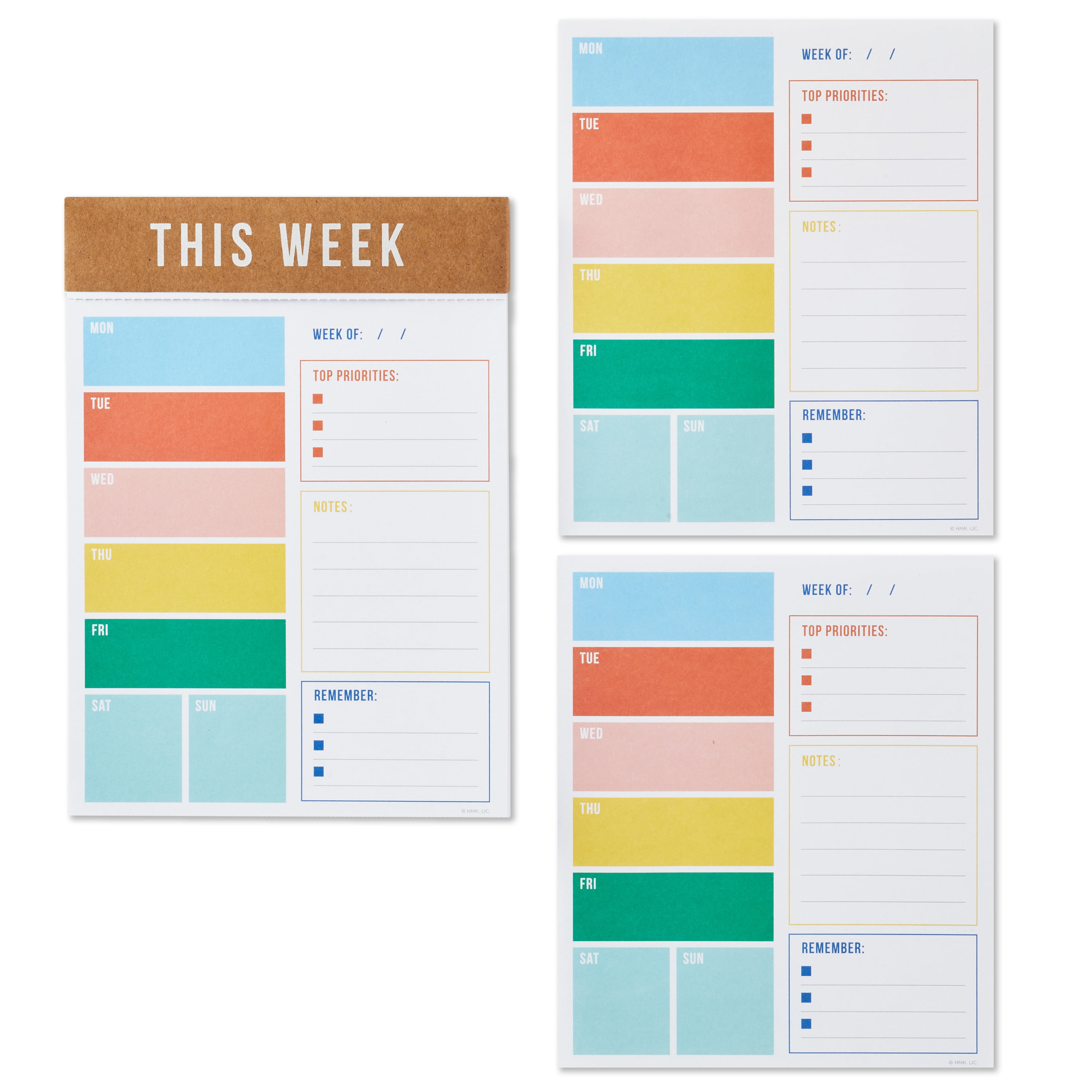 Hallmark Note Pad, Weekly Planner, 100 sheets