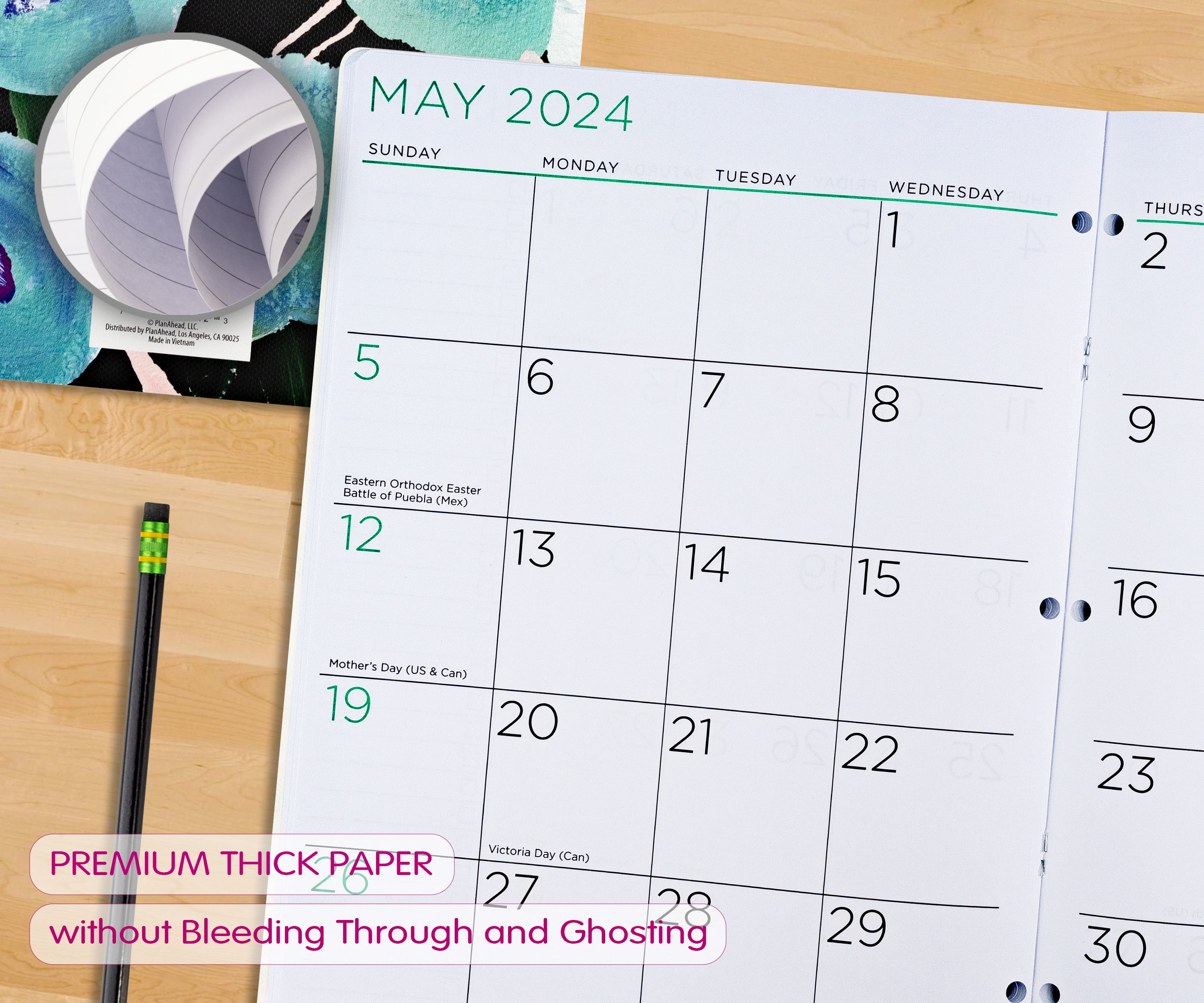 See It Bigger Monthly Planner, April 2023 - June 2025, (8.5" x 11") Teal