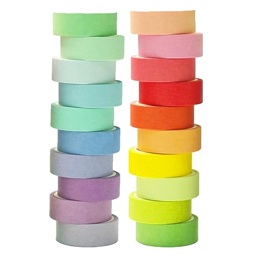 Rainbow Washi Tape Set for Journaling and Crafts