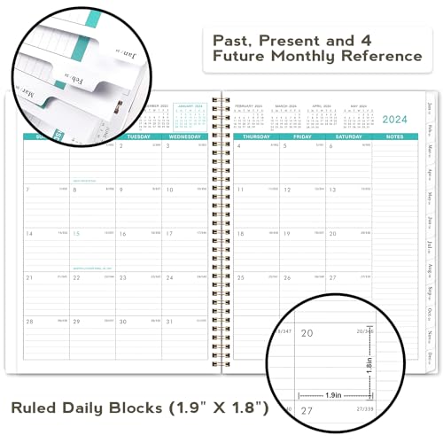 18-Monthly Planner, 2023-2024 Calendar With Tabs