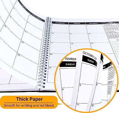 Office Planner Jan 2023- Dec 2024 Monthly Calendar Planner - 9 × 11 Time Management Personal Planner Hard PVC Cover with Spiral Bound