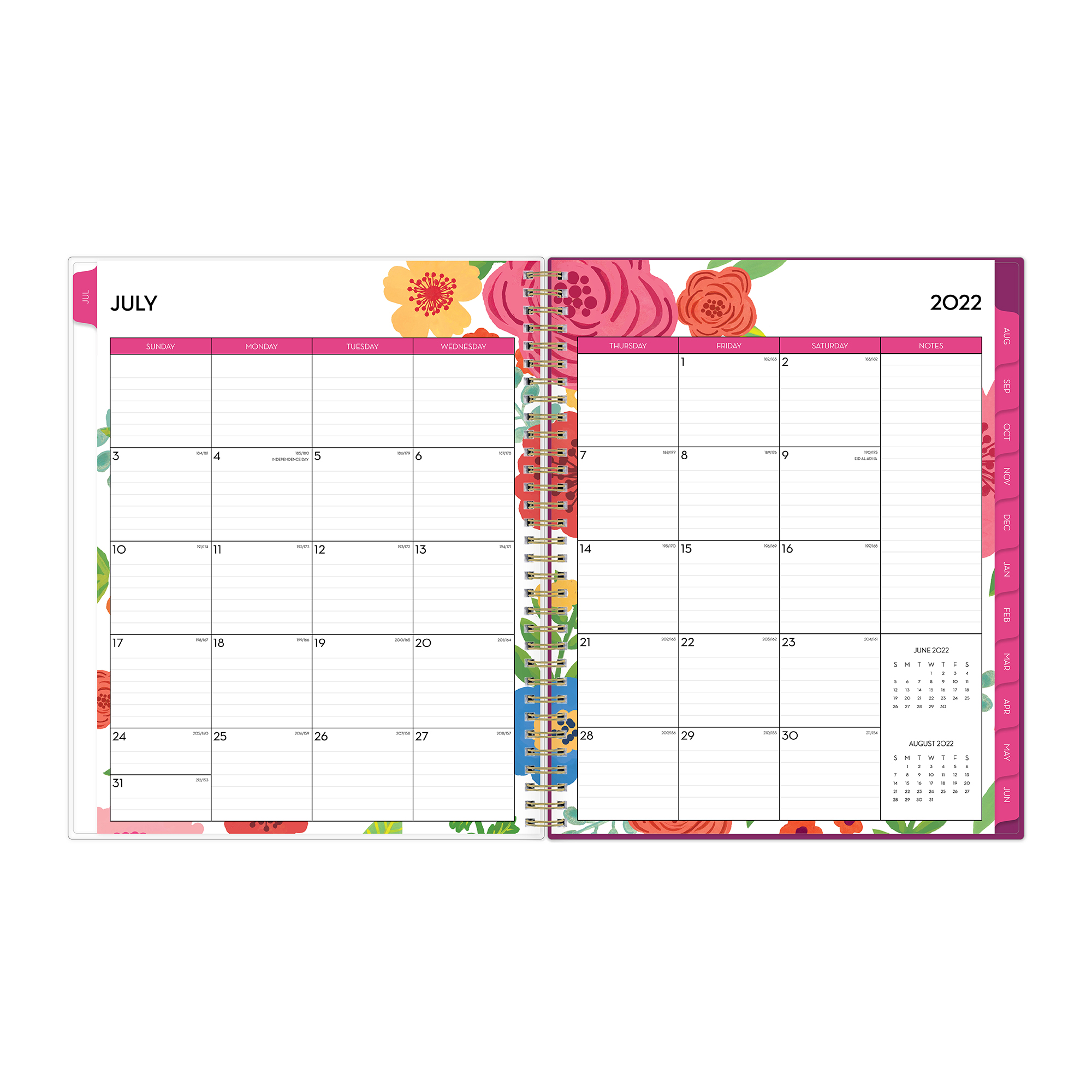 Blue Sky™ Academic Weekly/Monthly Planner, Letter Size, Mahalo, July 2022 To June 2023, 100149-A