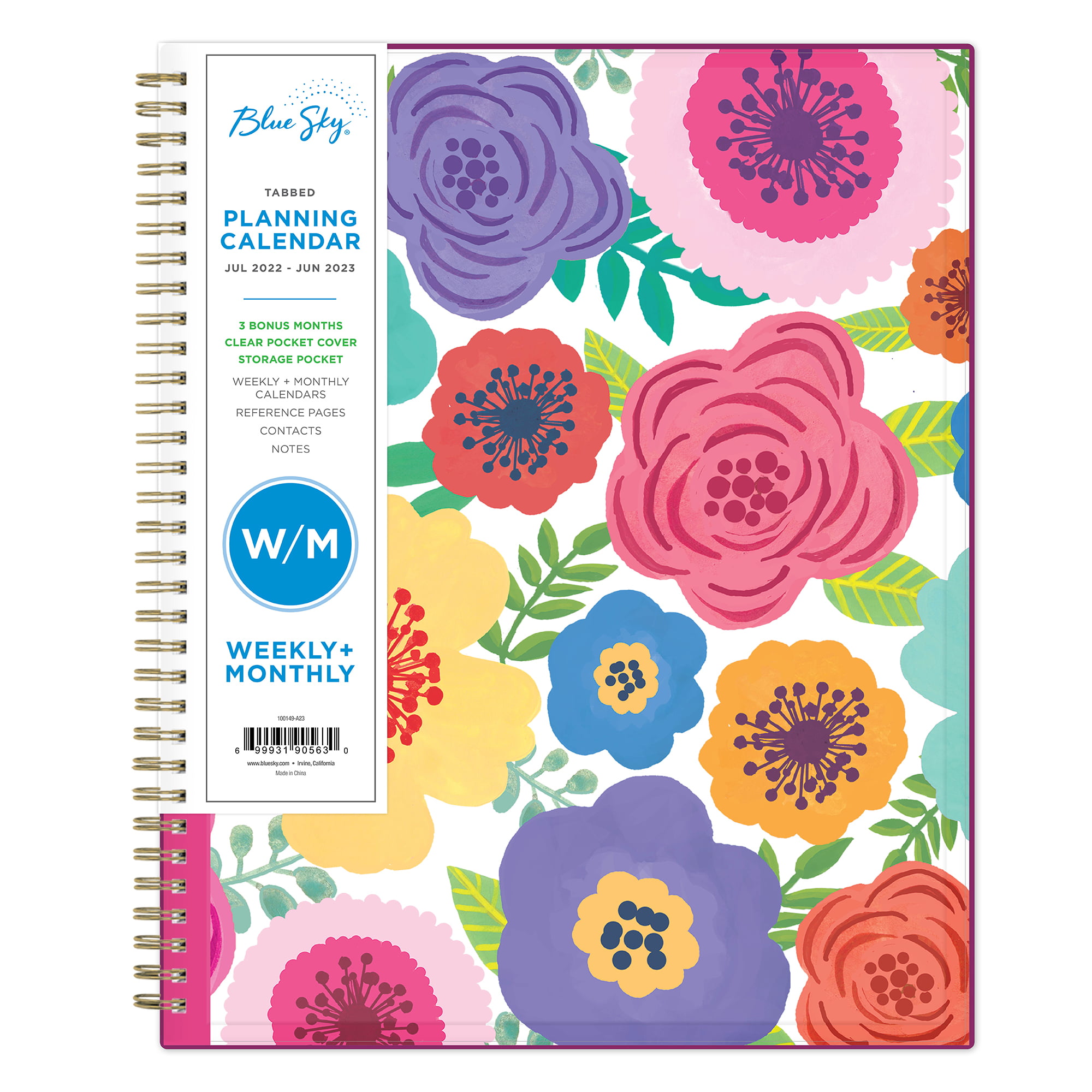 Blue Sky™ Academic Weekly/Monthly Planner, Letter Size, Mahalo, July 2022 To June 2023, 100149-A