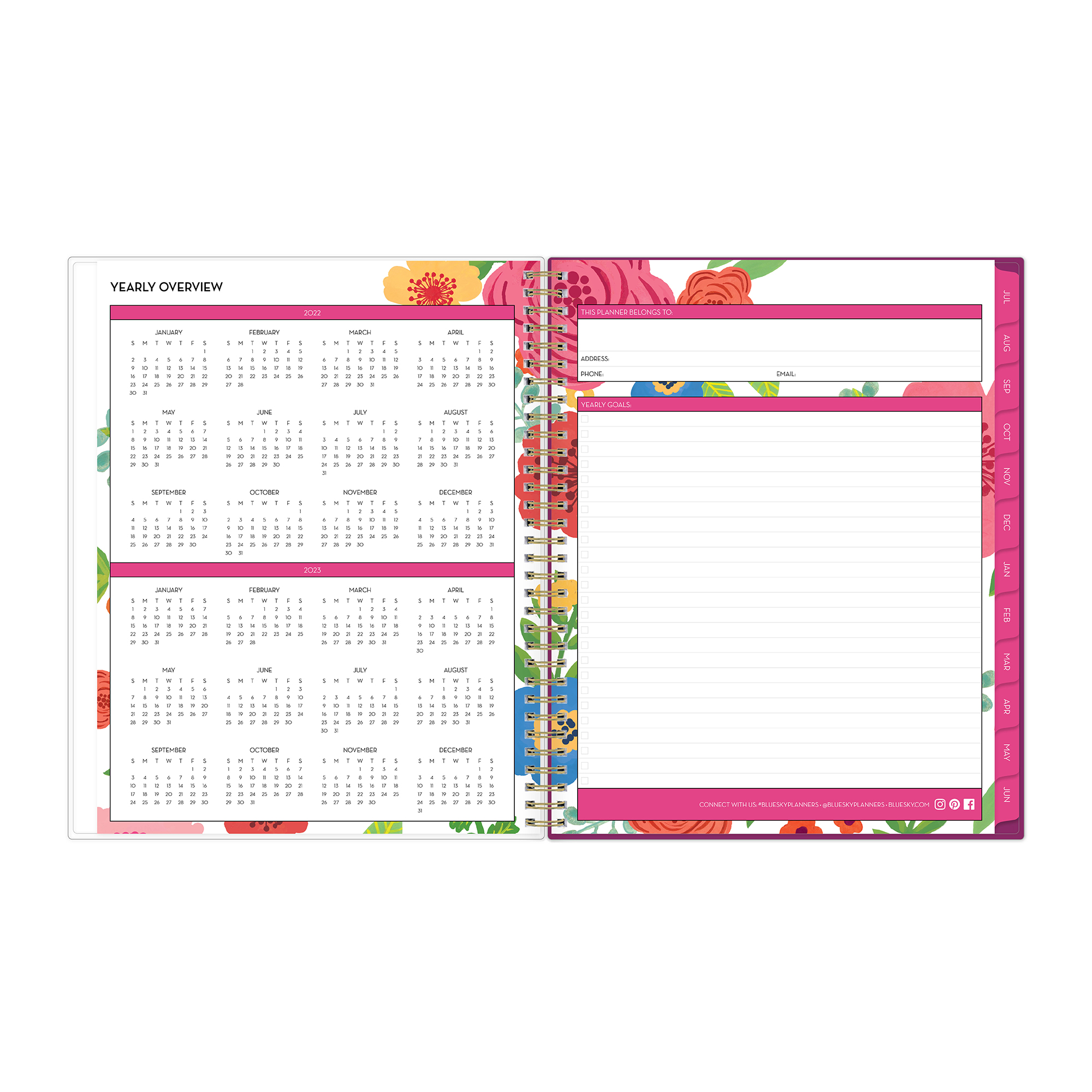 Blue Sky™ Academic Weekly/Monthly Planner, Letter Size, Mahalo, July 2022 To June 2023, 100149-A