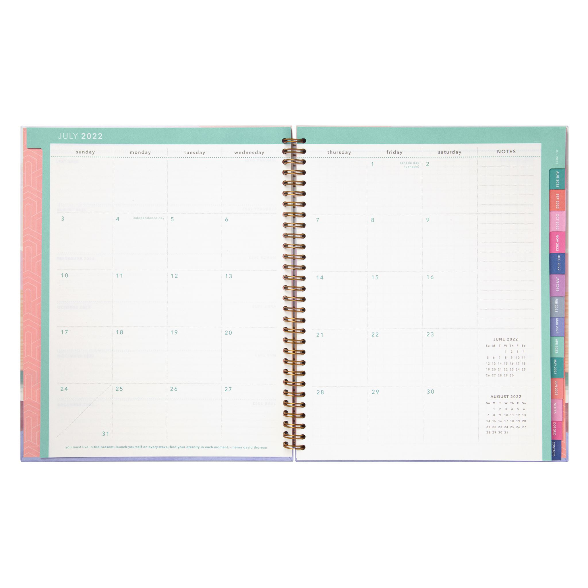 Mintgreen Mountain 2022-2023 Spiral Planner