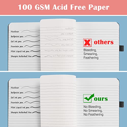 Assorted Color Leather Journal Pack with Index & Pockets