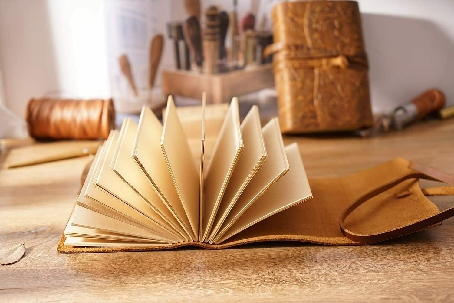 Vintage Handmade Leather Bound Travel Journal