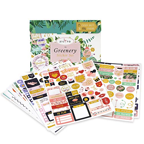 Greenery Planner Stickers - Stunning Gold Foil Designs