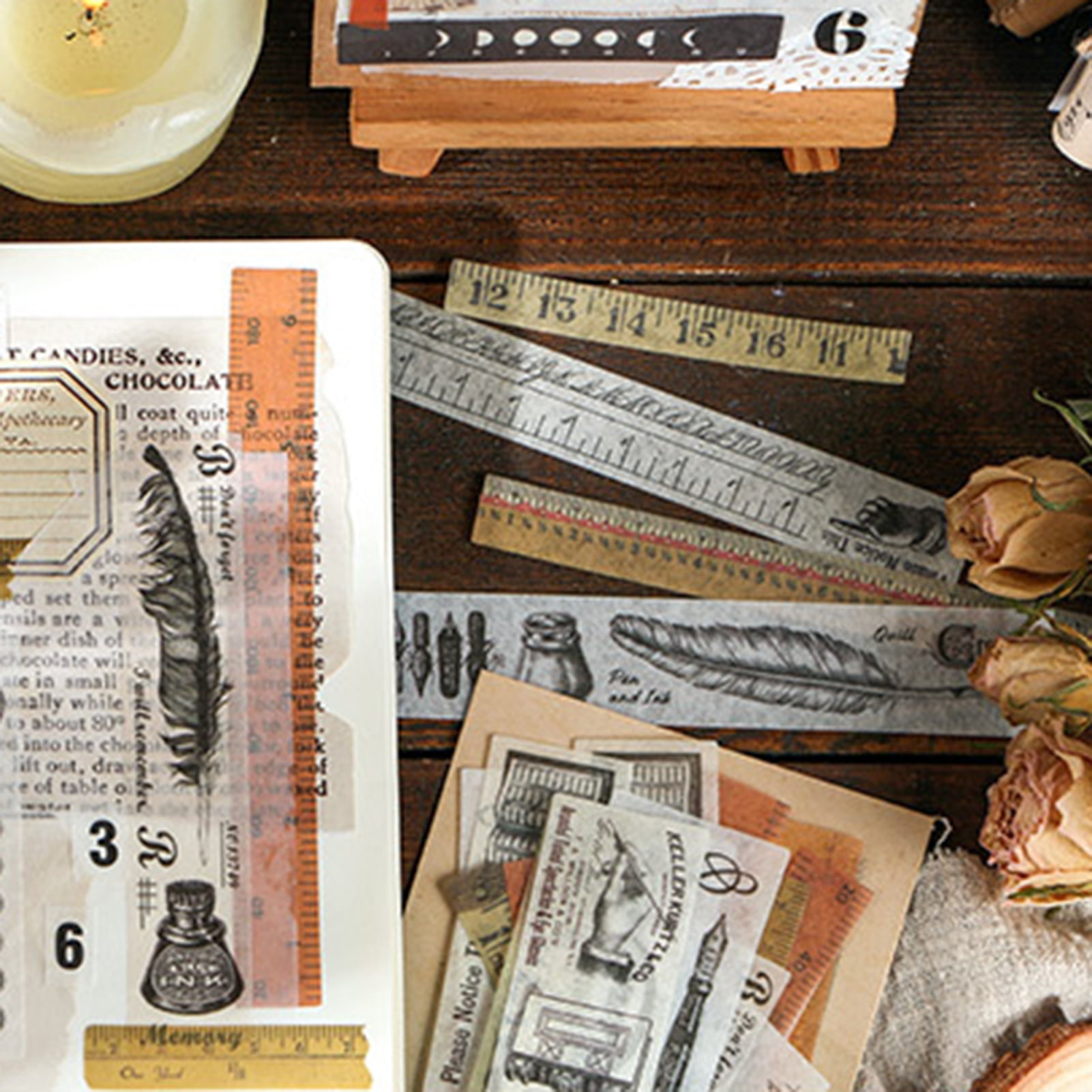 Vintage Library Decal Stickers for Journaling