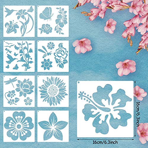 Flower and Bee Stencil Set for DIY Crafts