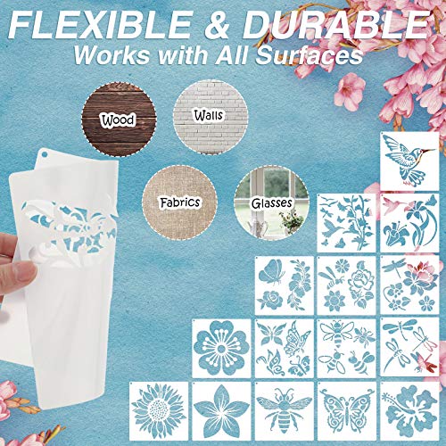 Flower and Bee Stencil Set for DIY Crafts